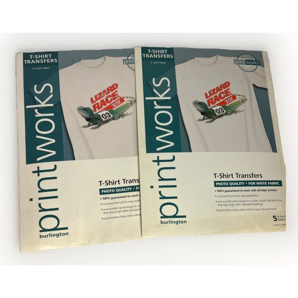 #8264 PRINTWORKS T-SHIRT TRANSFERS 2 PK 15 SHEETS